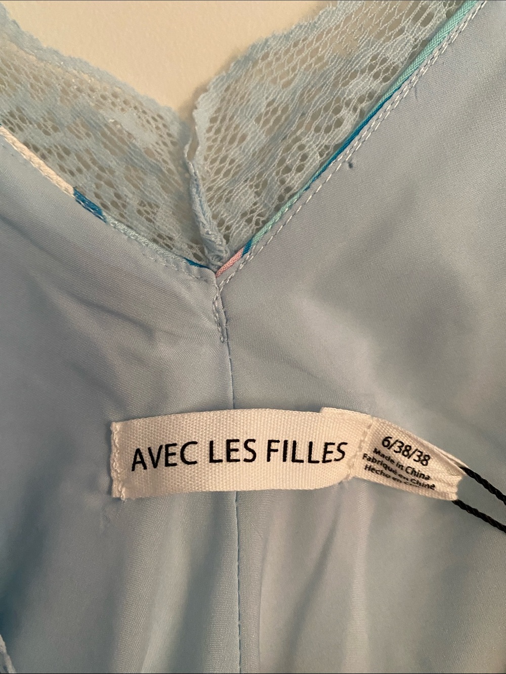 Avec Les Filles Paisley Satin Lace Trim Bias Mini Dress | 6 - Picture 9 of 14